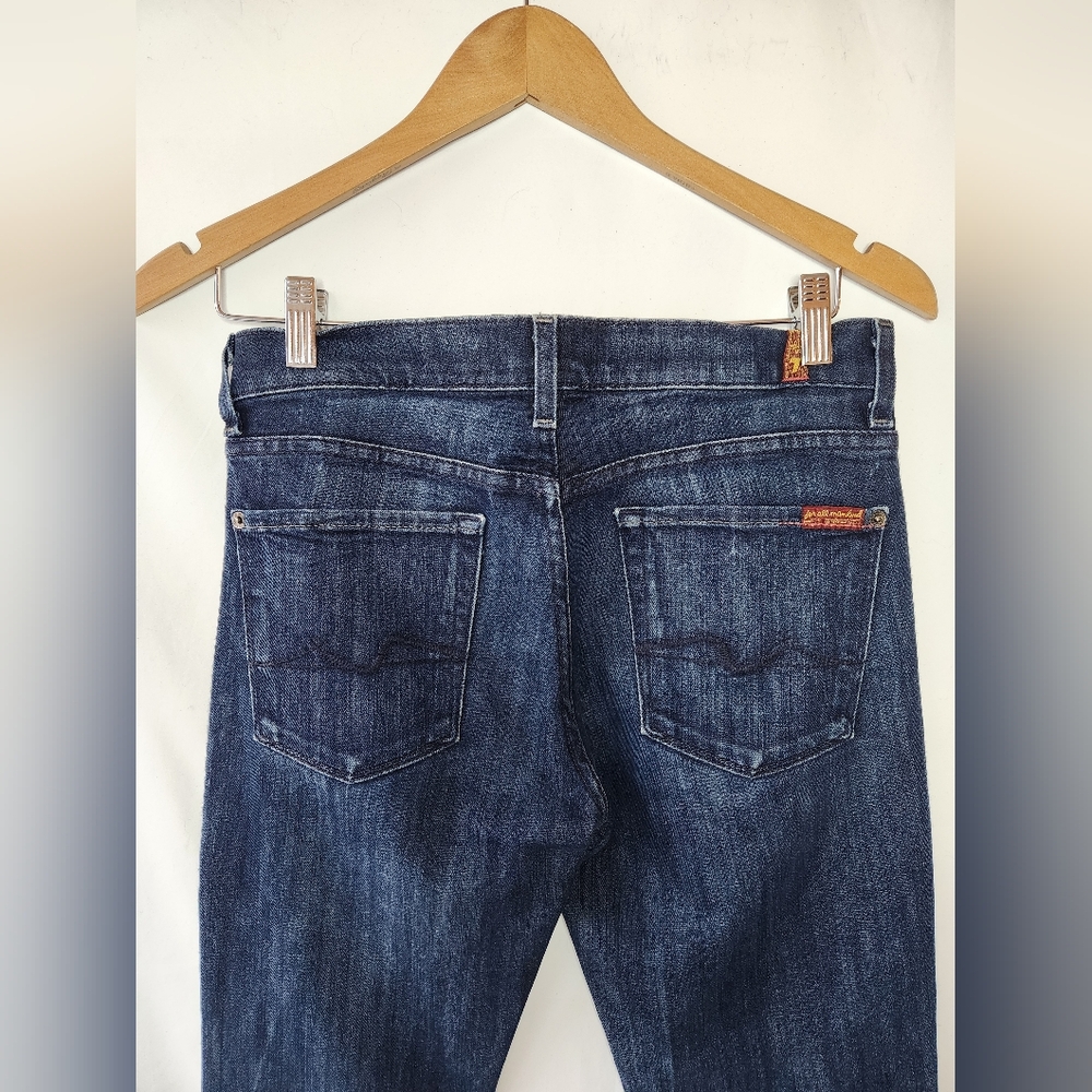 7 For All Mankind Dark Blue Flare Jeans - Picture 5 of 13